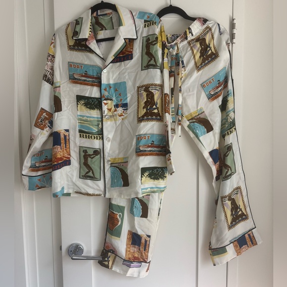 Olivia Von Halle Matching Set in Yves Greece Postcard print size XS - Picture 2 of 7